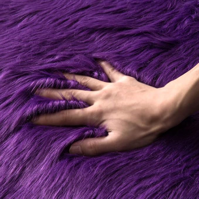 MIULEE Luxury Super Soft Fluffy Area Rug Faux Fur Sheepskin Rug Decorative - Image 3