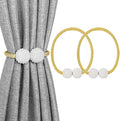 Melaluxe 2 Pack Magnetic Curtain Tiebacks, Decorative Curtain Holdbacks by Melaluxe