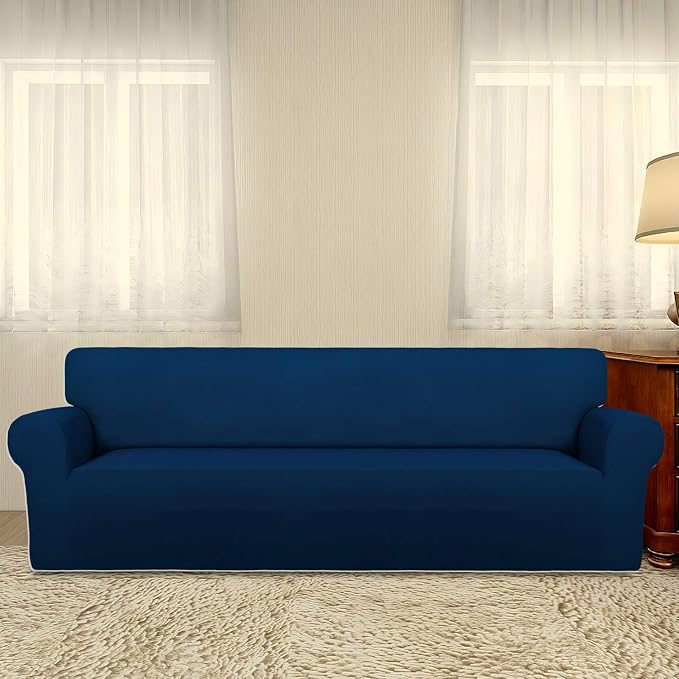 PureFit Super Stretch 4 Seater Sofa Slipcover – Spandex Non Slip Soft Couch - Image 2