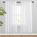 NICETOWN Country Linen Sheer Curtains 72 inches Long by NICETOWN