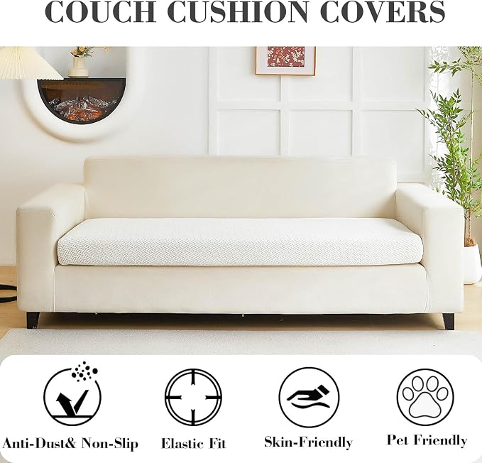 Couch Covers for 3 Cushion Sofa Pet Friendly Couch Cushion Covers Universal - Image 3