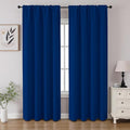 CUCRAF Royal Blue Blackout Curtains 96 inch Length 2 Panels Set, Rod Pocket by CUCRAF
