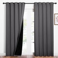 NICETOWN Grey Full Shade Curtain Panels, Pair of Energy Smart & Noise Blocking by NICETOWN