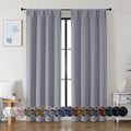 Simplebrand Ava Silver Grey Blackout Curtains by Simplebrand