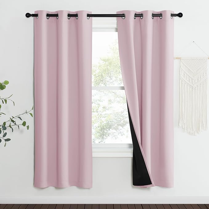 NICETOWN 100% Blackout Window Curtain Panels, Heat and Cold Blocking Drapes by NICETOWN