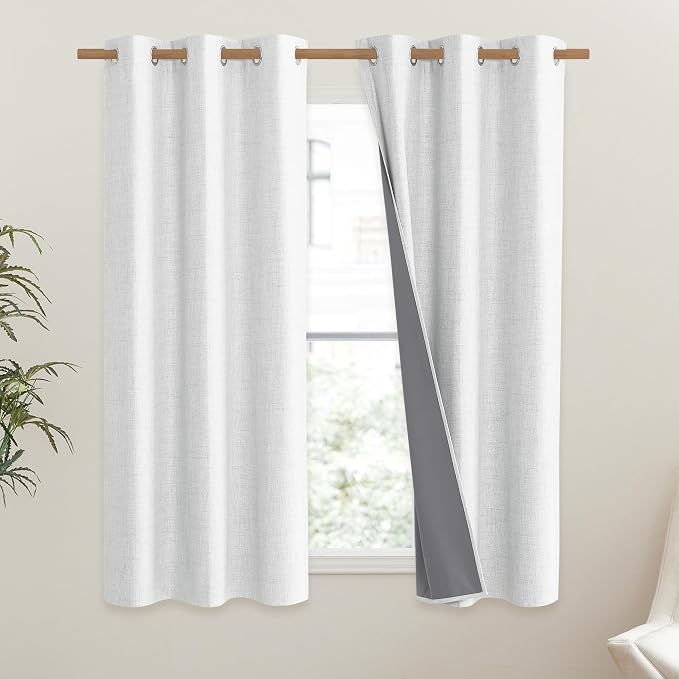 NICETOWN 100% Absolutely Blackout Linen Curtains by NICETOWN