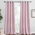 NICETOWN Baby Pink Blackout Curtains 120 inches Length by NICETOWN