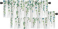 2 Pack Watercolor Green Leaves Window Valance by debraleye