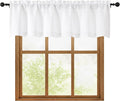 OWENIE White Valances for Windows 1 Pcs, Light Filtering Textured Farmhouse by OWENIE