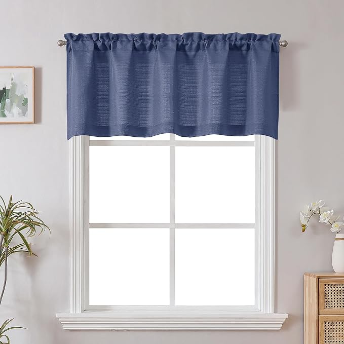 Chyhomenyc Blue Short Curtain Valance by Chyhomenyc