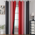 Estelar Textiler Black and Red Ombre Blackout Curtains 90 Inches Long 2 Panels by ESTELARTEXTILER