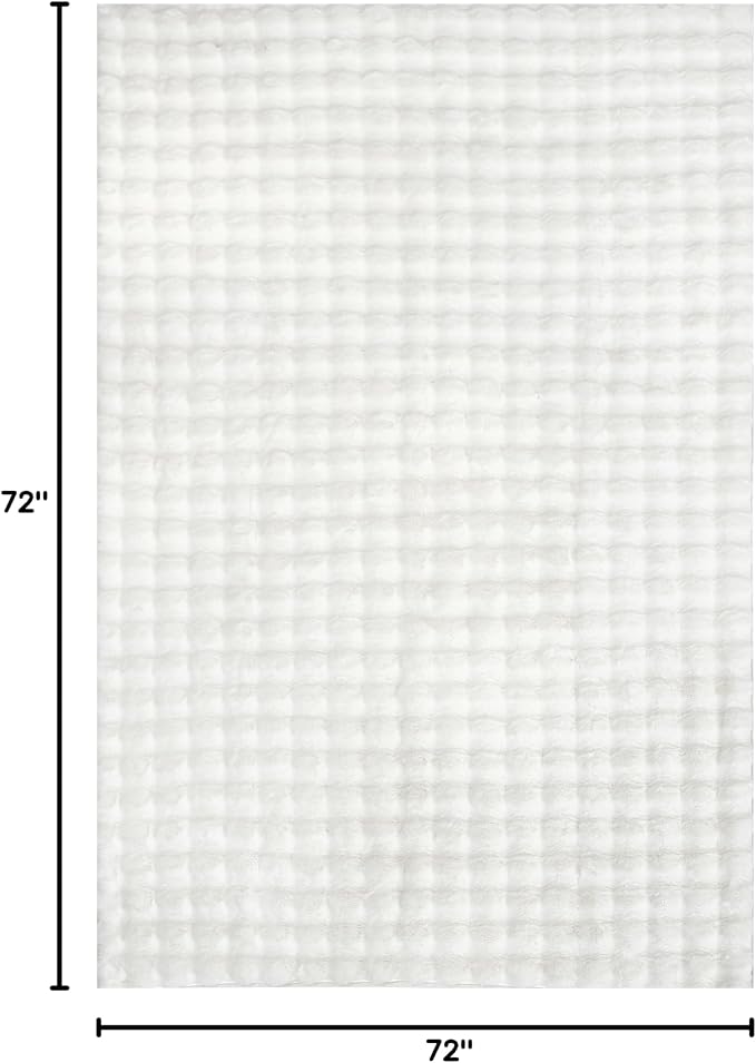 nuLOOM Jeni Off-White, Solid Faux Rabbit, Fluffy and Cozy, High Traffic - Image 2