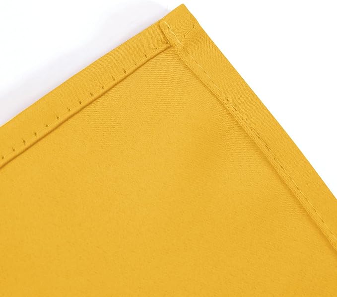 LEMOMO Blackout Curtains 66 x 54 Inch Long Yellow Curtains Set of 2 Panels Room - Image 7