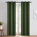 NICETOWN Dark Green Blackout Cafe Satin Curtains by NICETOWN