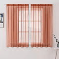 MIULEE 2 Panels Solid Color Sheer Window Curtains Elegant Window Voile Fall by MIULEE