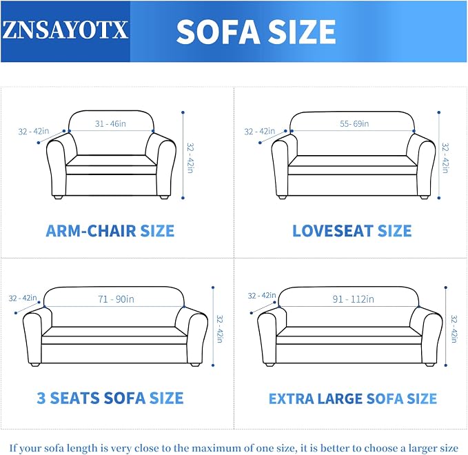 ZNSAYOTX 1 Piece Jacquard Couch Covers - Image 6