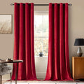 MIULEE Christmas Red Velvet Curtains Elegant Grommet Curtains Thermal Insulated by MIULEE