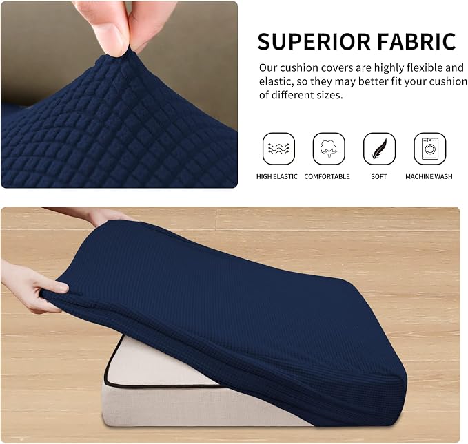 Easy-Going Stretch Individual Loveseat Couch Cushion Cover Sofa Cushion - Image 5