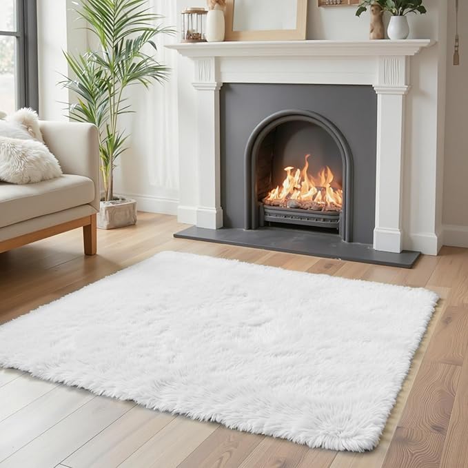 Small Rugs for Bedroom 2x3 Fluffy, Soft Fuzzy Area Rug for Living Room Dorm - Image 2