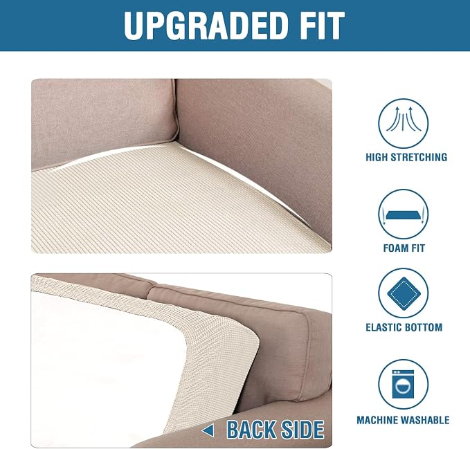 H.VERSAILTEX Super Stretch Individual Seat Cushion Covers Sofa Covers Couch - Image 6