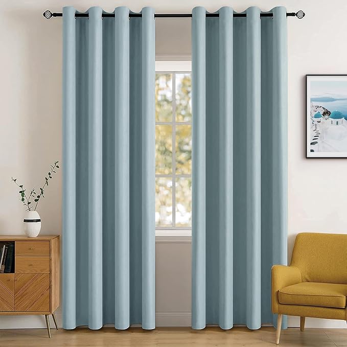 MIULEE Blackout Room Darkening Curtains Thermal Insulated Drapes Solid Window by MIULEE