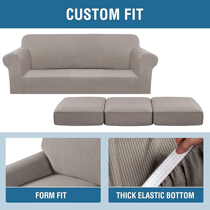 H.VERSAILTEX 4 Piece Stretch Sofa Covers - Image 4