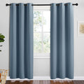 NICETOWN Smoky Blue Blackout Curtains 72 inches Length by NICETOWN