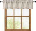 OWENIE Linen Valances for Windows 1 Pcs, Light Filtering Textured Farmhouse by OWENIE