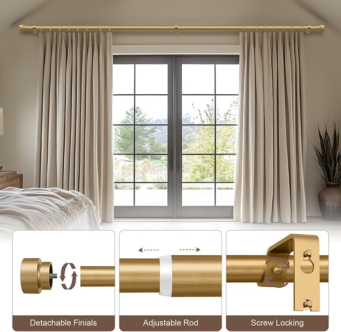 Lootkell Modern Gold Curtain Rods - Image 4