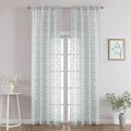 Chyhomenyc Light Grey Sheer Curtains 96 Inch Length 2 Panels Set, Light by Chyhomenyc