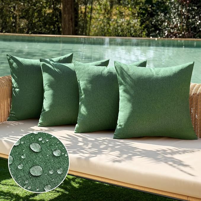 MIULEE Pack of 4 Decorative Throw Pillow Covers Linen Waterproof Pillow Covers by MIULEE