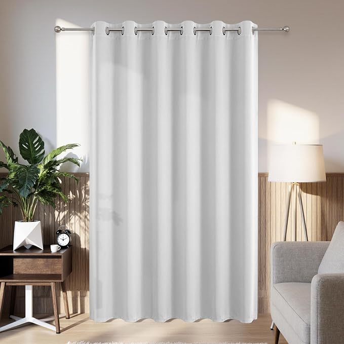 Joydeco Blackout Patio Sliding Door Curtains 84 Inches Long, Grommet Privacy by JOYDECO