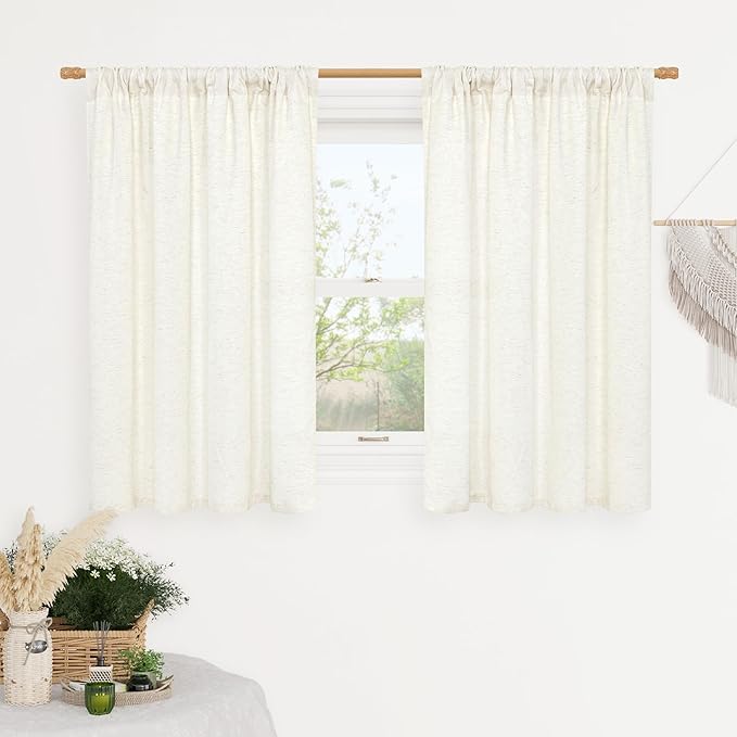 LAMIT Cream Sheer Linen Curtains by LAMIT