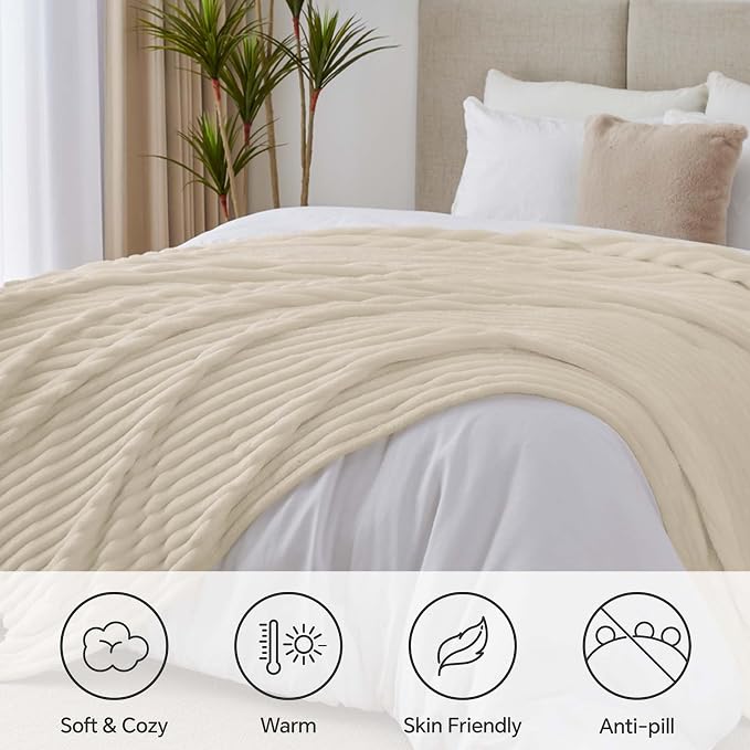 BEDELITE King Size Blanket for Bed, 300GSM Soft & Warm Fleece Blanket, - Image 2