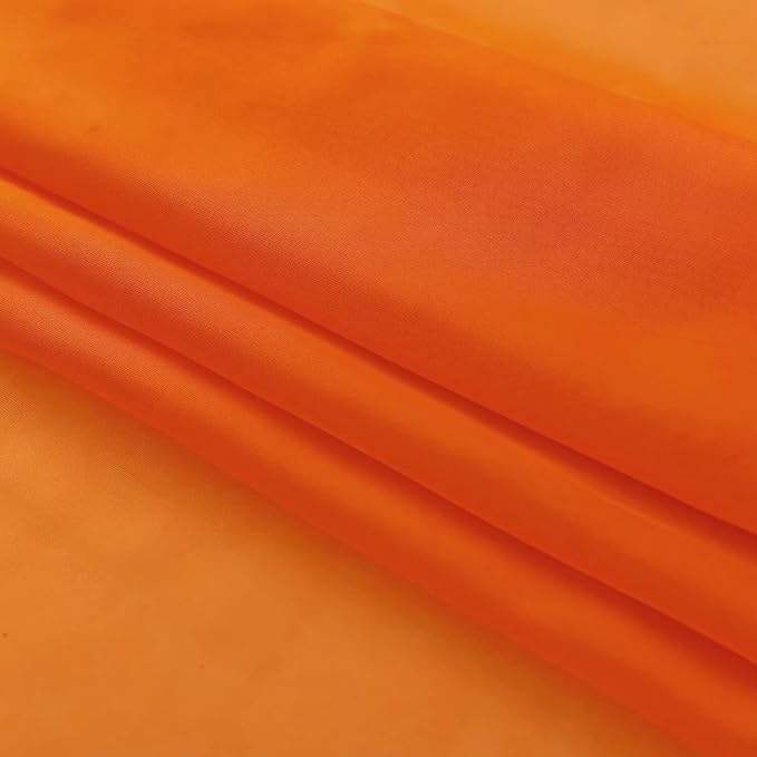 SpaceDresser Orange Sheer Curtains 4 Panels Rod Pocket Semi-Sheer Curtain 54 - Image 6