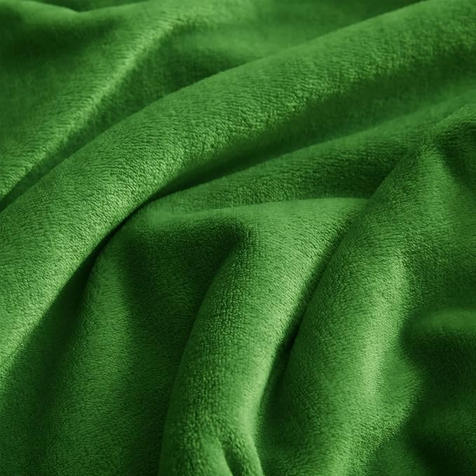 KMUSET Fleece Blanket Throw Size Emerald Lightweight Super Soft Cozy Luxury Bed - Image 5
