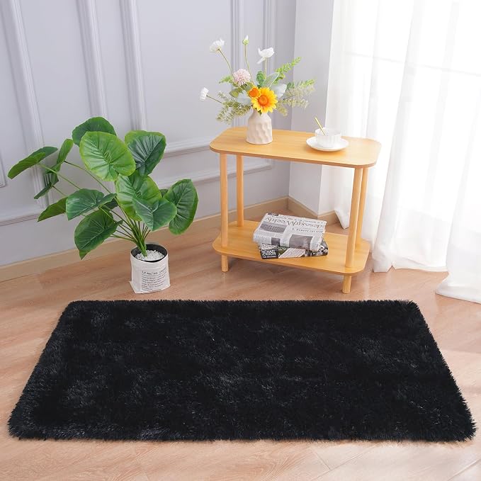 Chicrug Soft Runner Rug for Bedroom Living Room Plush Fluffy Rug 2x3 Feet - Image 5