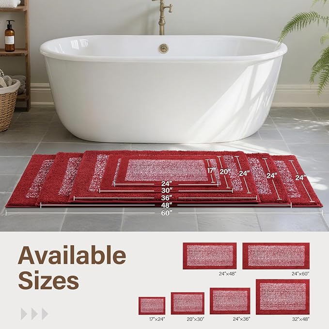 36x24 Large Bathroom Rugs Washable Non Slip, Soft Absorbent Quick Dry Mats - Image 6
