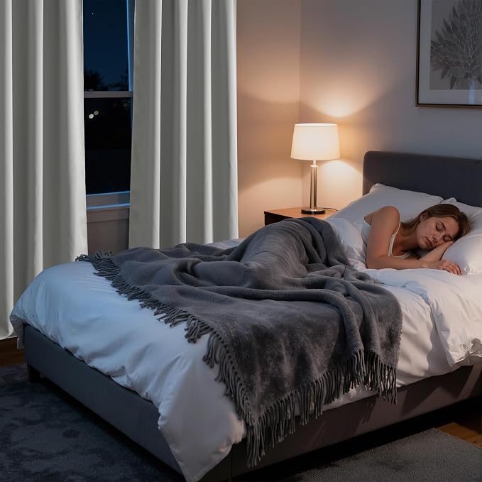 RYB HOME Bedroom Blackout Curtains 84 inches Long, 100% Blackout Thermal - Image 5