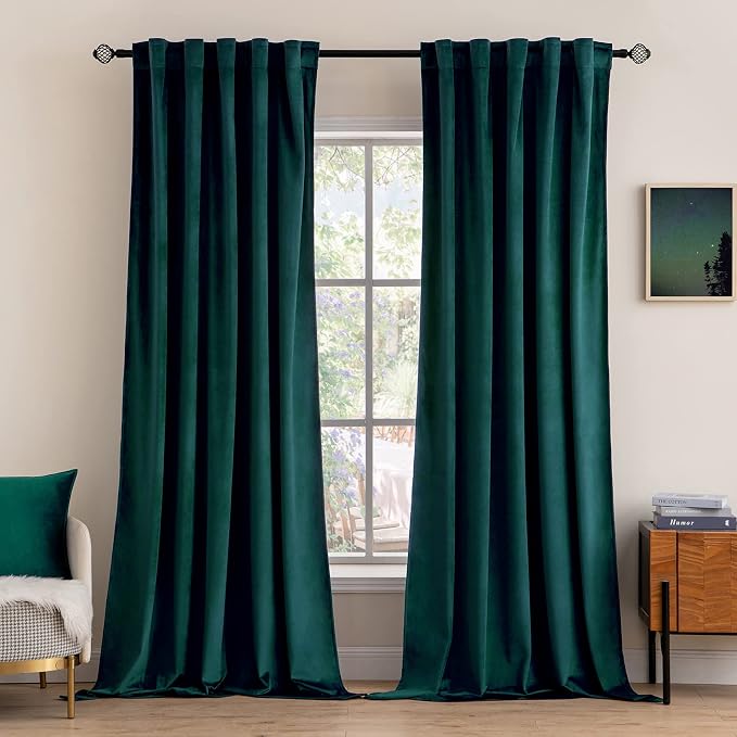 MIULEE Velvet Curtains 84 inches 2 Panels by MIULEE