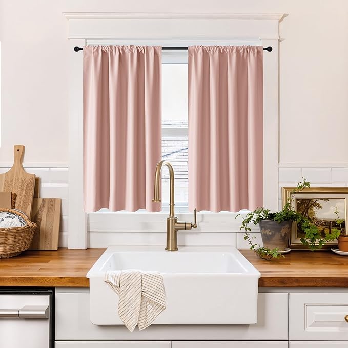 RYB HOME 100% Blackout Short Curtains by RYBHOME