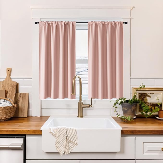 RYB HOME 100% Blackout Short Curtains by RYBHOME
