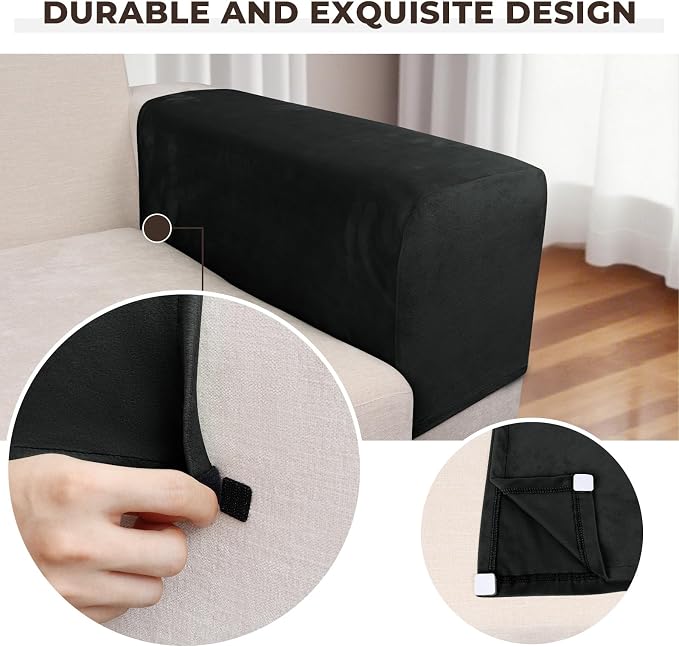 Couch Arm Covers 2 Pcs Sofa Armrest Covers Stretch Couch, Armrest Cover - Image 3