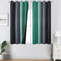 Estelar Textiler Black and Green Ombre Blackout Curtains 45 Inches Long by ESTELARTEXTILER