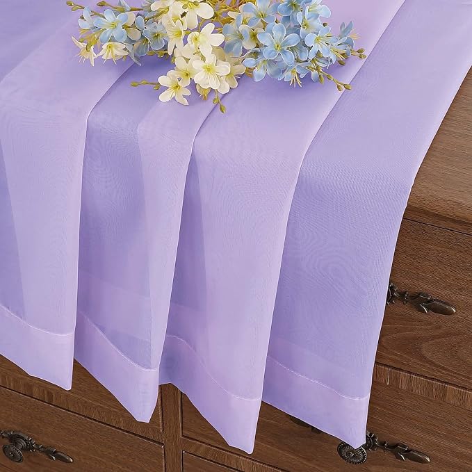 Window Sheer Curtains 54 inch Length, Soft Airy Light Filtering Sheer Curtain 2 - Image 8