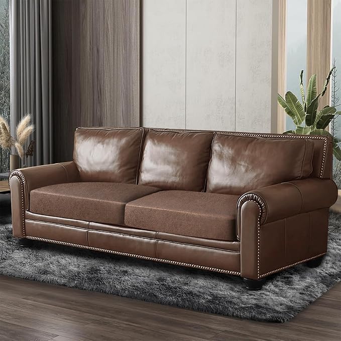 Leather Look Couch Cushion Covers Sofa Seat Slipcovers Sets Couches Furniture - Image 8