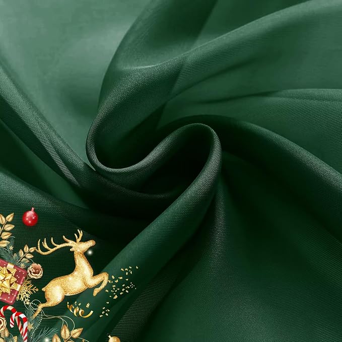 SpaceDresser Basic Rod Pocket Sheer Voile Window Curtain Panels Foliage Green 1 - Image 5