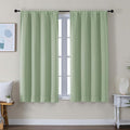 Simplebrand Ava Light Green Short Blackout Curtains by Simplebrand