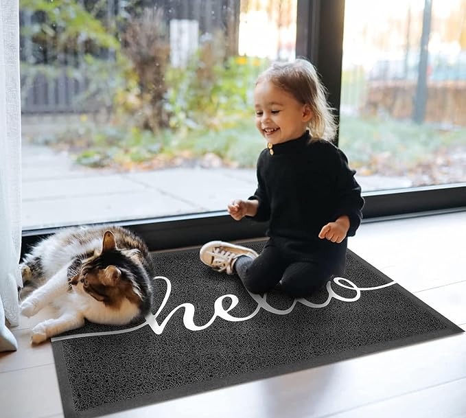 EARTHALL Door Mat 2-Pack Outside Inside Hello Doormat 30"x17.5" Durable Floor - Image 7