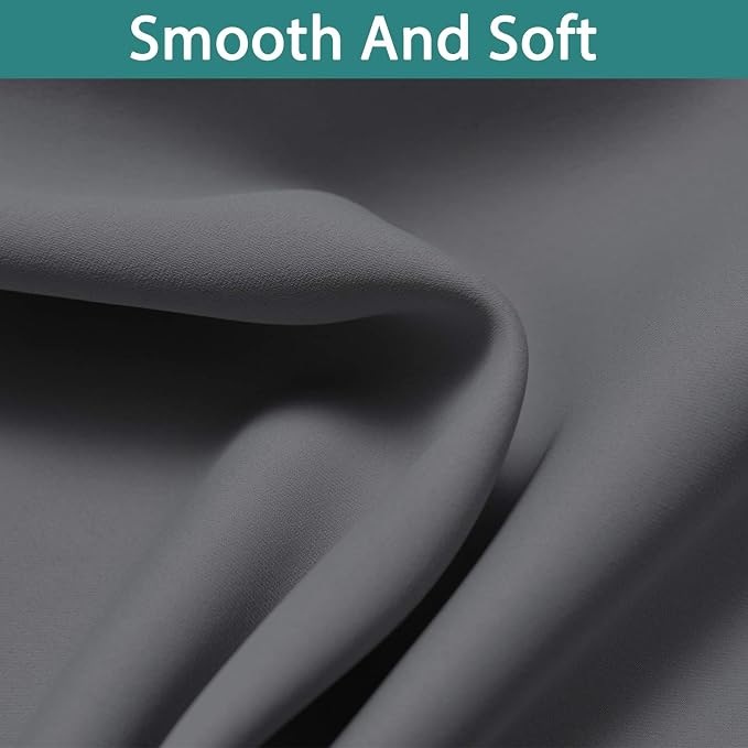 Yakamok 100% Blackout Thermal Insulated Grommet Curtains, Noise Reducing - Image 7